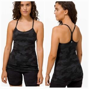 Lululemon Power Y Tank Eveelux Heritage 365 Camo Deep Coal Multi